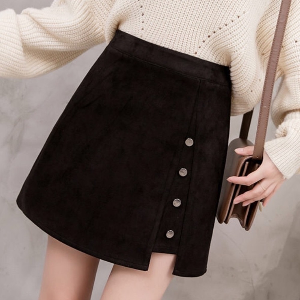 Faux suede mini skirt - Picture 2 of 5
